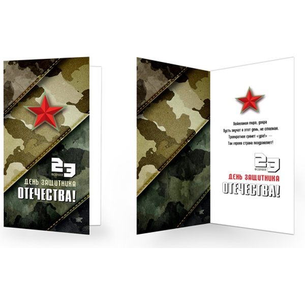 Открытка евроформат. 23 февраля. День защитника Отечества! Открытка евроформат. 23 февраля. День защитника Отечества!
