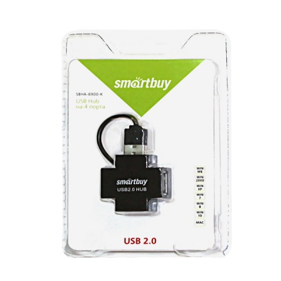 USB-разветвитель (хаб) на 4 порта Smartbuy_черный USB-разветвитель (хаб) на 4 порта Smartbuy_черный