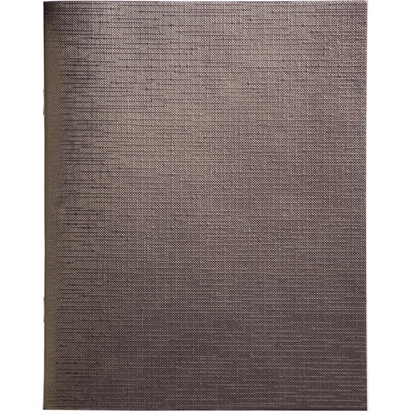 Тетрадь А5, 48 л., клетка, 60 г/м², на скобе, облож. бумвинил, тисн. "сатин", Hatber Metallic_коричневая