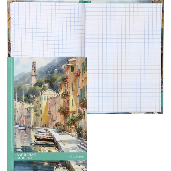 Блокнот в твердом переплете А6, 48 л., клетка, KLERK Венеция, лам. глянцевая