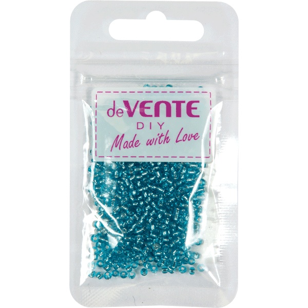 Бисер круглый Ø2 мм, 10 г, цв.: голубой, deVENTE DIY Metallic