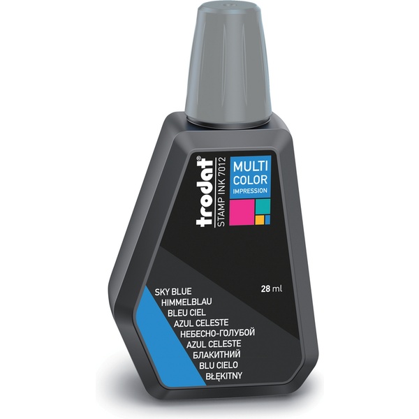 Краска штемпельная TRODAT Multi Color, 28 мл, на водной основе, небесно-голубая Краска штемпельная TRODAT Multi Color, 28 мл, на водной основе, небесно-голубая