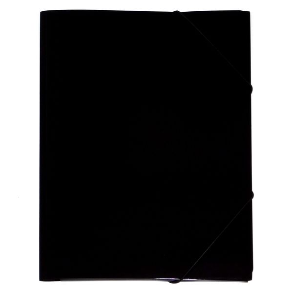 Папка на резинках, А4, PP 450 мкм, "песок", Expert Complete Classic Lite_черная