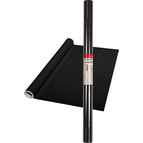 Пленка самоклеящаяся, рулон 45*100 см, PVC 100 мкм, матовая, черная, deVENTE Акция!