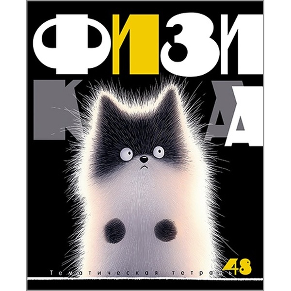 Тетрадь предметная А5, 48 л., клетка, 60 г/м², КТС-ПРО Заряженные пушистики_Физика