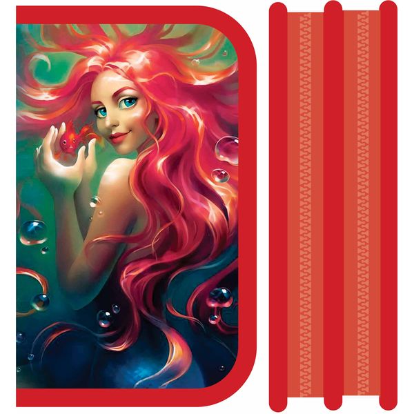 Пенал 2 отд., на молнии, 190*105*30 мм, лам. картон Light, ПЧЕЛКА Русалка Акция!