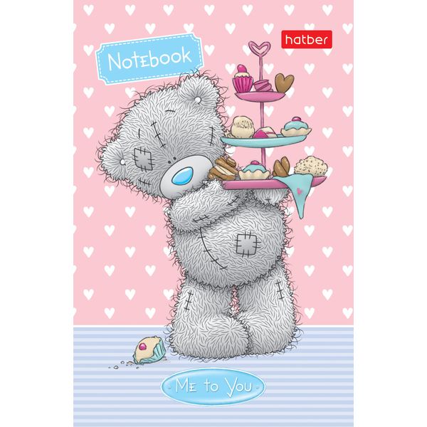 Блокнот на склейке А7, 48 л., клетка, 60 г/м² (3-цв. блок), Hatber MeToYou_5 дизайнов