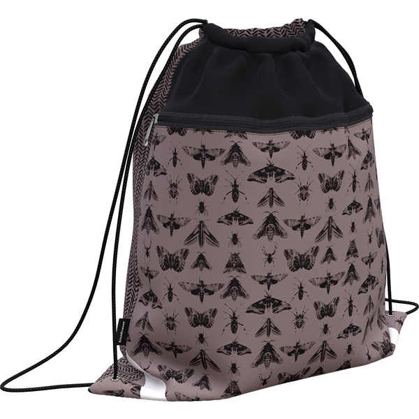 Сумка для сменной обуви ErichKrause Night Moth, 50*41 см, карман на молнии, светоотр. эл.