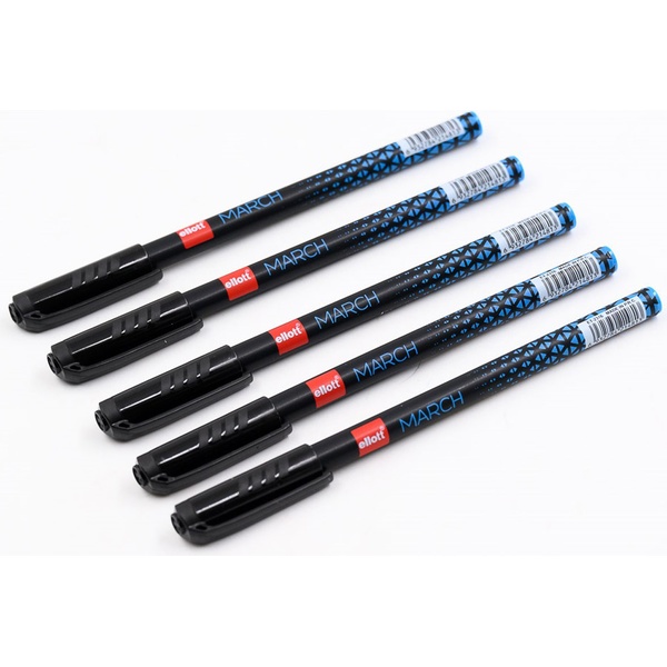 Ручка шариковая, синяя, 0.7 мм "игла", круг. корпус, цв. принт, ELLOTT March Ручка шариковая, синяя, 0.7 мм "игла", круг. корпус, цв. принт, ELLOTT March