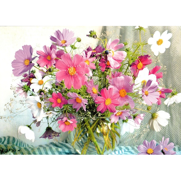 Календарь настенный 3-х блочный 2026 г. Полевые цветы: 295*720 мм, 3 гребня, бегунок