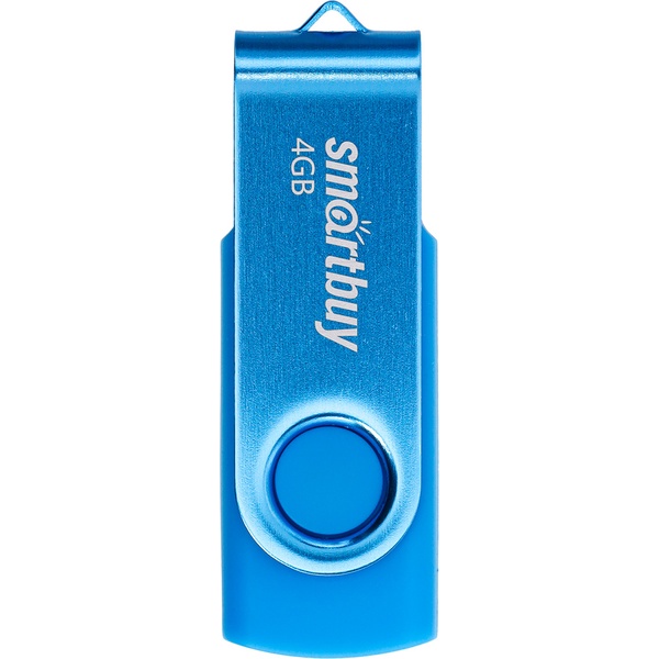 Флеш-накопитель USB 2.0, 4 ГБ, Smartbuy Twist_синий