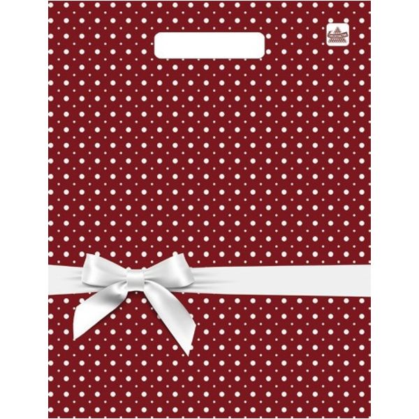 Пакет с вырубной ручкой, 40*31 см, полиэтилен 60 мкм, Горох