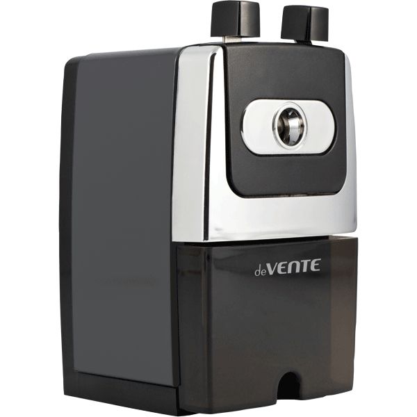 Точилка механическая, 1 отв., контейнер, струбцина, зажим д/карандаша, пласт. корпус, deVENTE