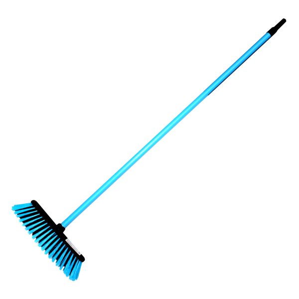 Щетка для подметания (шробер) пластиковая, ширина 31 см, щетина 7 см, черенок 110 см, AZUR Centi