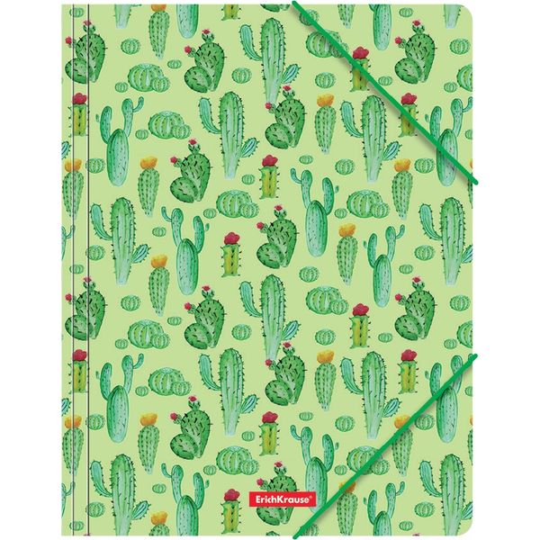 Папка на резинках, A4, 550 мкм, "песок", ErichKrause Tropical Cactus