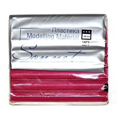 Пластика (полимерная глина) СОНЕТ, запекаемая, 56 г, малиновая Акция!