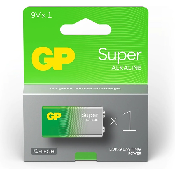 Батарейка 6LR61/крона, 9.0 V, GP Super Alkaline G-TECH