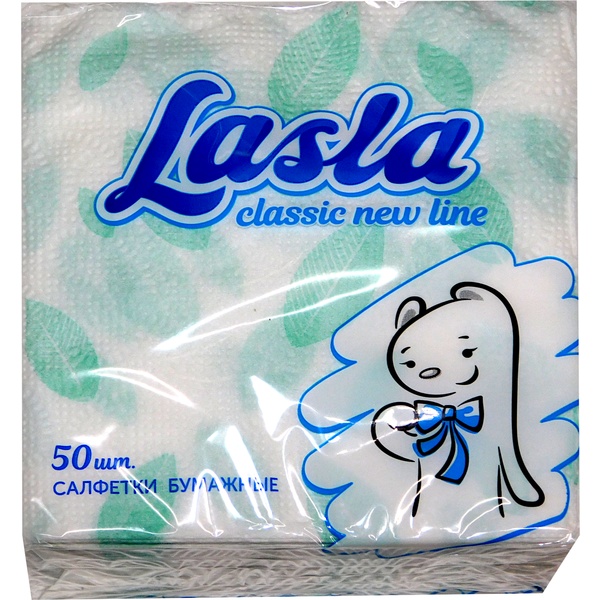 Салфетки бумажные 50 шт., 240*240 мм, 1-сл., с рисунком, LASLA Classic/Листья Салфетки бумажные 50 шт., 240*240 мм, 1-сл., с рисунком, LASLA Classic/Листья