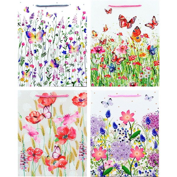 Пакет подарочный, 18*23*8 см, мел. бумага 210 г/м², блестки, deVENTE Dreamer_4 дизайна Акция!