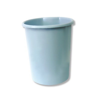 Корзина для бумаг СТАММ, 12 л., пластиковая, литая, круглой формы, цвет серый Акция!