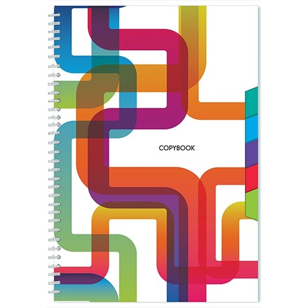 Тетрадь А4, клетка, 80 л., на гребне, 60 г/м², интег. обл., 5 разделит., КТС-ПРО Цветной лабиринт